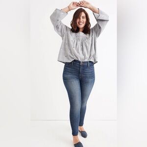 Madewell 10” high-rise skinny jeans adjustable edition, size 37. NWT.